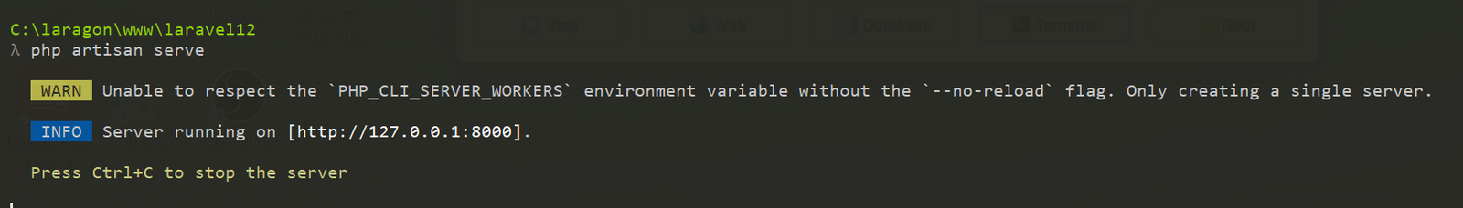 Menjalankan project Laravel
